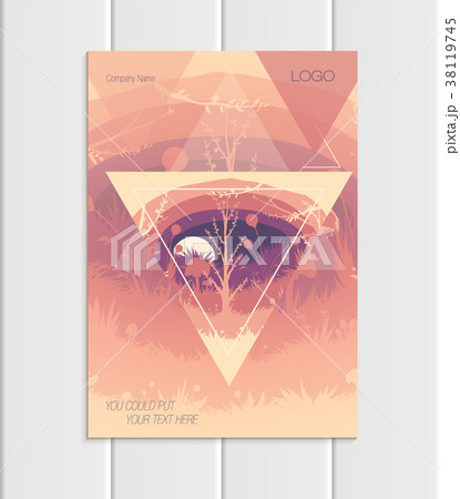 Vector brochure A5 or A4 format abstract triangles 38119745