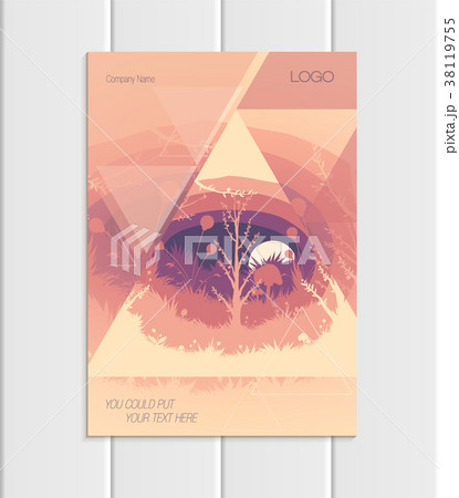Vector brochure A5 or A4 format abstract triangles 38119755