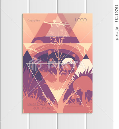 Vector brochure A5 or A4 format abstract triangles 38119761