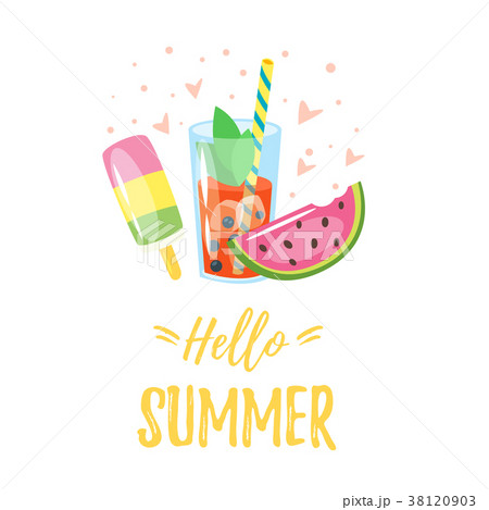 Hello Summer Design のイラスト素材