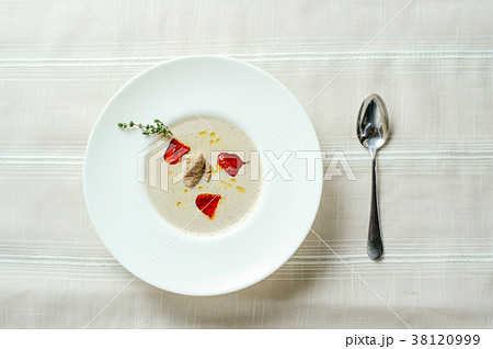 exquisite mushroom soup puree with pepper 38120999