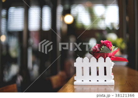 Copy space image artificial small red rose bouquet Copy space image artificial small red rose bouquet 38121366