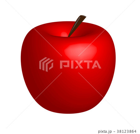 3d apple. red apple on white background. 3d apple. red apple on white background. 38123864