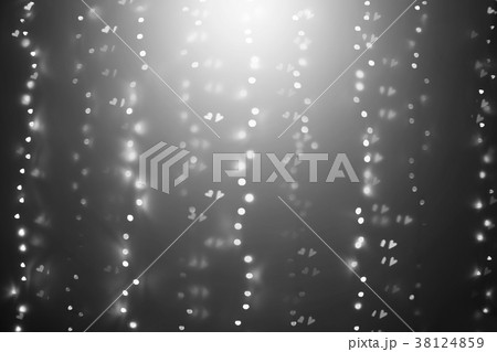 Shiny hearts and abstract lights background 38124859
