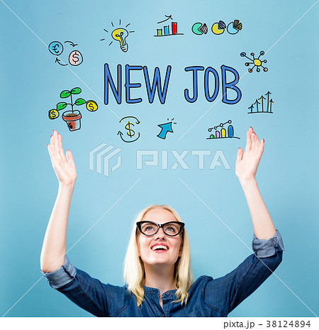 New Job with young woman New Job with young woman 38124894