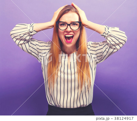 Young woman feeling stressed Young woman feeling stressed 38124917