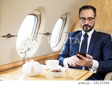 Peaceful gentleman having business trip 38125588