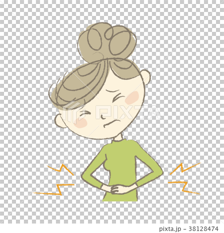 腹痛で苦しむ女性 病気の症状 腹痛で苦しむ女性 病気の症状 38128474