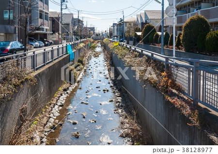 東京世田谷散歩、世田谷中町矢沢川弁天橋付近、 東京世田谷散歩、世田谷中町矢沢川弁天橋付近、 38128977
