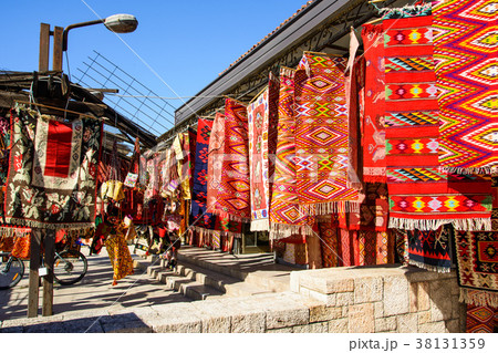 Colorful carpets in Skopje Macedonia Colorful carpets in Skopje Macedonia 38131359