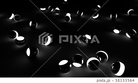 Neon balls on a black background. Abstract chaotic Neon balls on a black background. Abstract chaotic 38133564