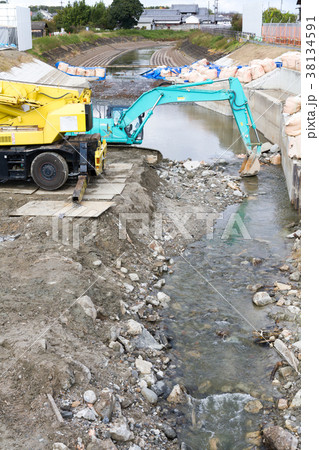 河川 工事 河川 工事 38134591