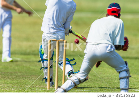 Cricket Action Players Abstract Cricket Action Players Abstract 38135822