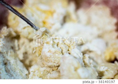 Close-up view of the dough ready for kneading 38140197