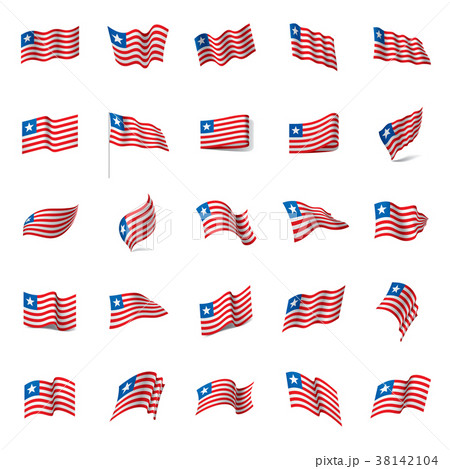 Liberia flag, vector illustration 38142104