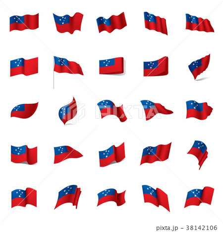 Samoa flag, vector illustration 38142106