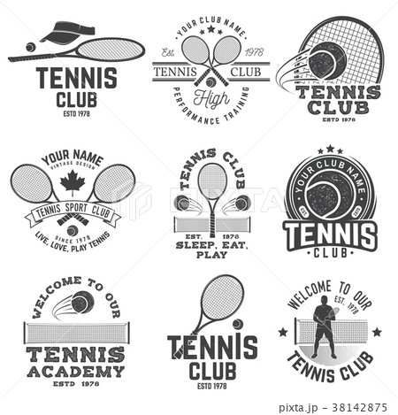 Set of Tennis club badges Set of Tennis club badges 38142875