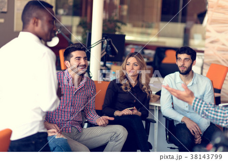 Group of freelancers are working on the new design 38143799