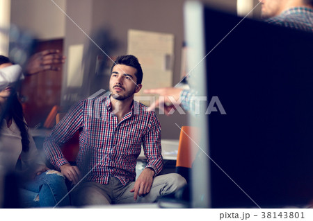 Group of freelancers are working on the new design Group of freelancers are working on the new design 38143801