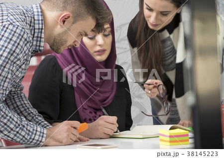 young creative startup business people on meeting young creative startup business people on meeting 38145223