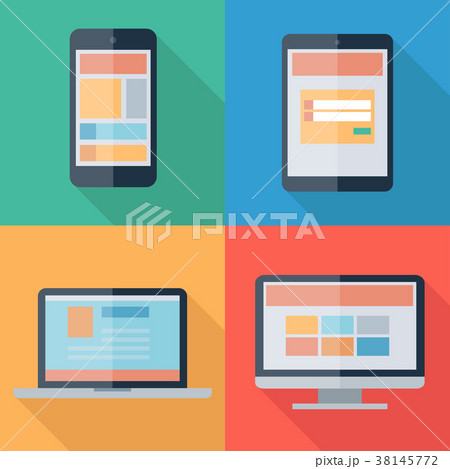 Vector illustration of adaptive web design on 38145772
