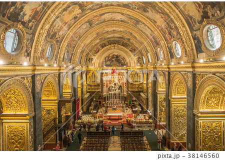 聖ヨハネ大聖堂 ヴァレッタ マルタ島 Valletta Malta の写真素材