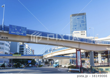 東京 飯田橋駅前 飯田橋交差点の風景 東京 飯田橋駅前 飯田橋交差点の風景 38149066