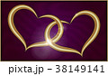 Two Golden Hearts on Purple Velvet 38149141
