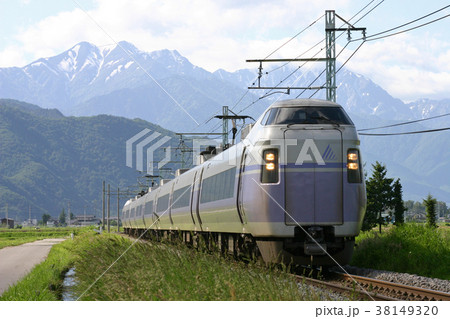 大糸線のE351系スーパーあずさ・2004年6月13日 38149320