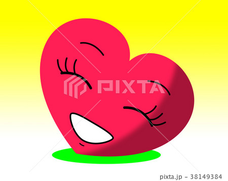 ハートちゃんニッコリのイラスト素材