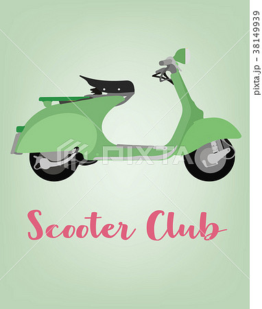 Scooter motorbike icon. Cartoon illustration of mo Scooter motorbike icon. Cartoon illustration of mo 38149939