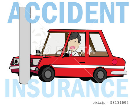 Man drive a car Accident With Pole . 38151692
