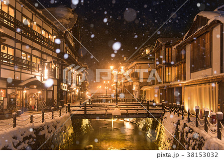 銀山温泉の写真素材