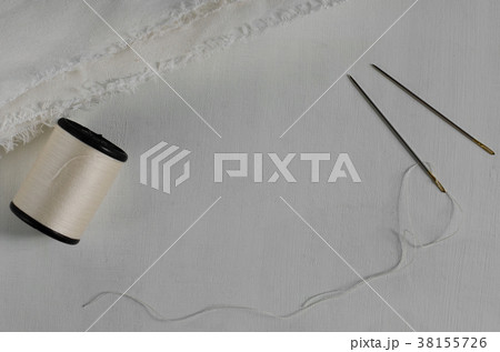 Pins and Thread On Fabric. Pins and Thread On Fabric. 38155726