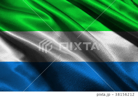Sierra Leone national flag 3D illustration symbol 38156212