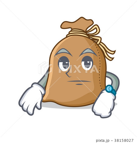 Waiting sack mascot cartoon style 38158027