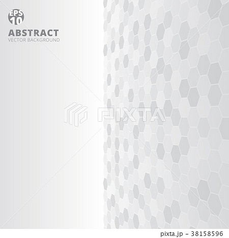 Abstract hexagon right side perspective pattern 38158596