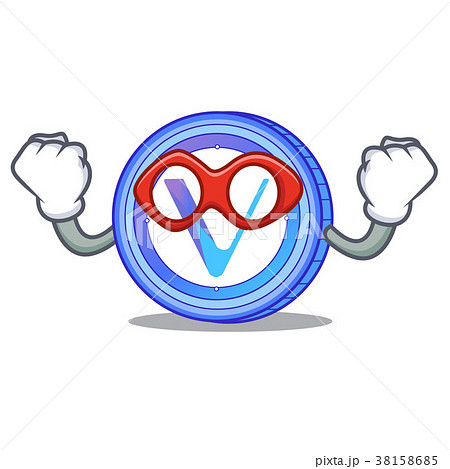 Super hero VeChain coin character cartoon 38158685