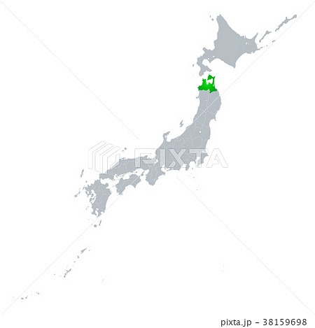 青森県地図 日本列島 青森県地図 日本列島 38159698