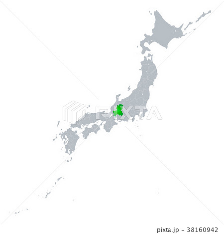 岐阜県地図 日本列島 38160942
