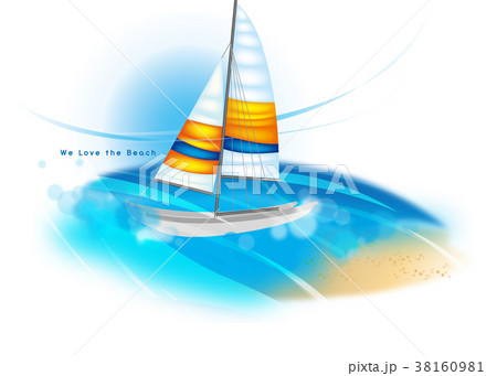 ヨット 海 イラストのイラスト素材