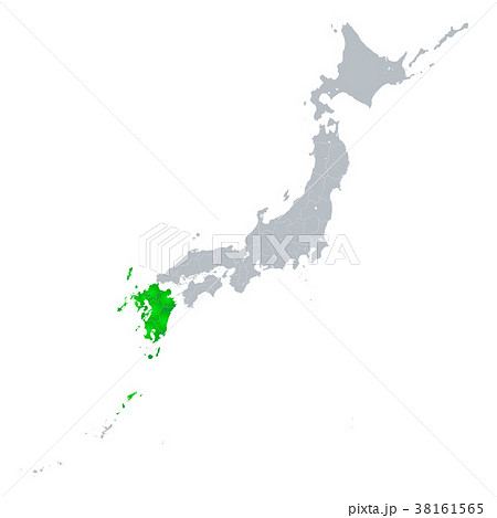 九州地図 日本列島 38161565