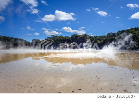 Steaming lake in Waiotapu, Rotorua, New Zealand Steaming lake in Waiotapu, Rotorua, New Zealand 38161607