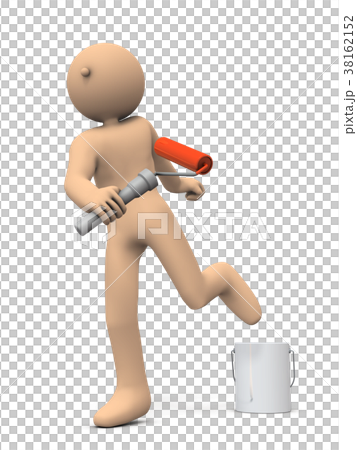 ペンキでなぐり書きするキャラクター 38162152