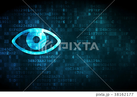 Privacy concept: Eye on digital background 38162177