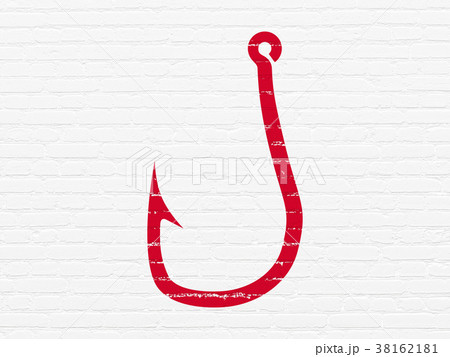 Protection concept: Fishing Hook on wall 38162181