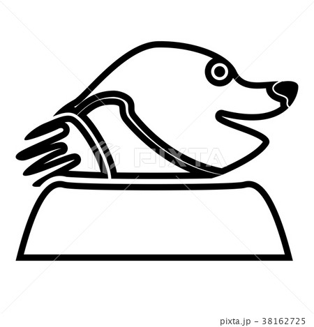 Mole black color icon Flat style for garden craft 38162725