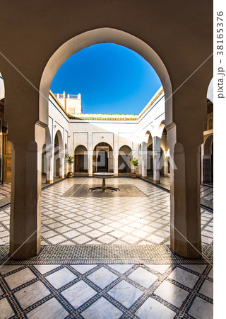 Arch leading into courtyard, Bahia Palace,Morocco 38165376