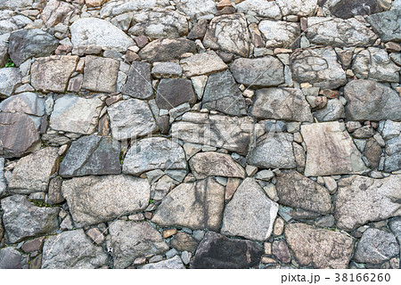背景素材 石垣の写真素材