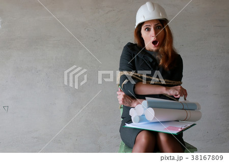 woman businessman sitting on chair associated 38167809